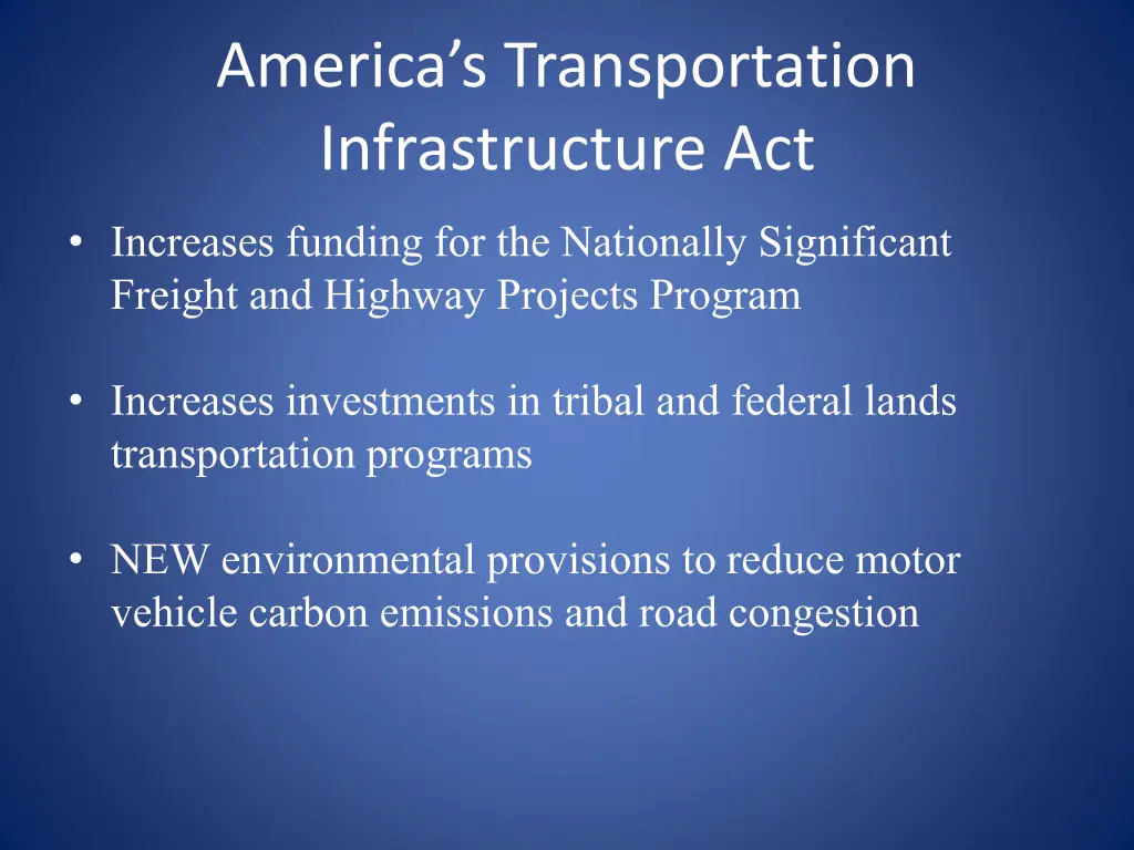 america s transportation infrastructure act 2