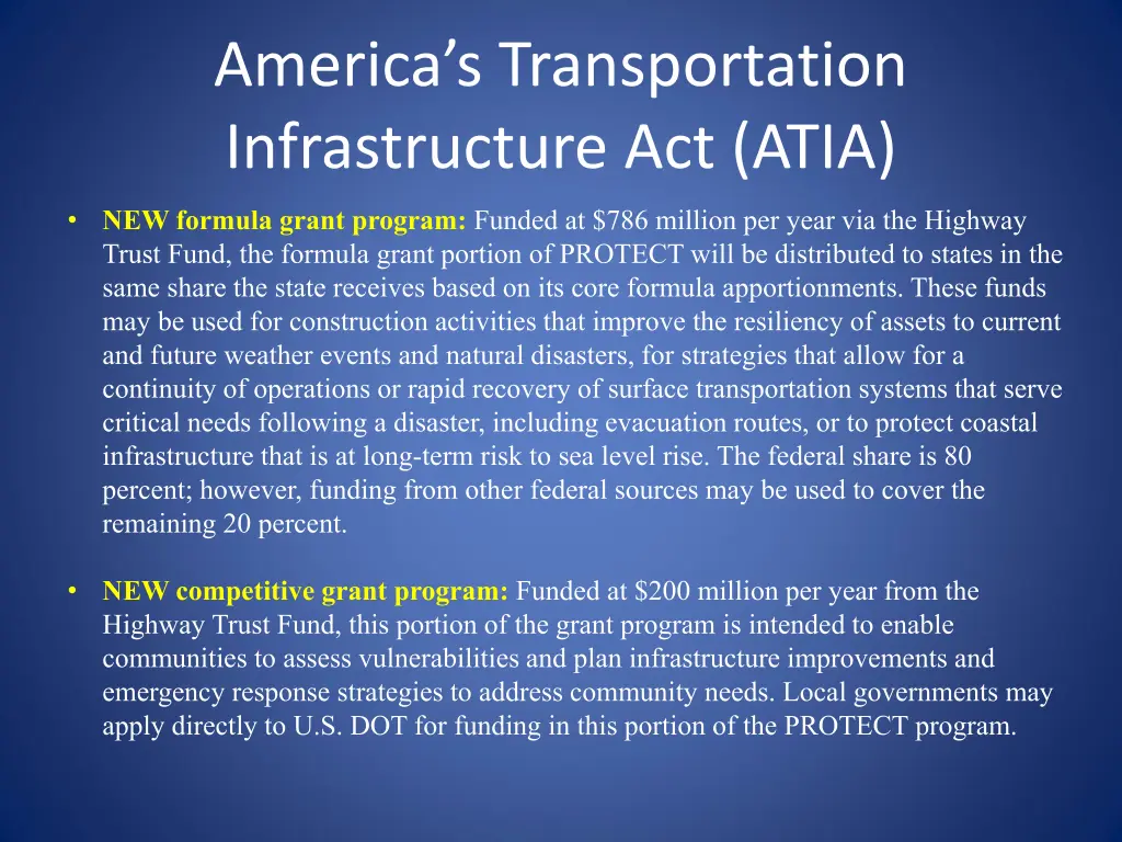 america s transportation infrastructure act atia 4