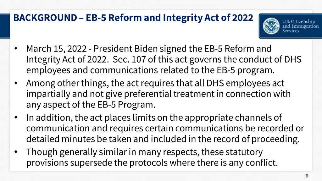 background eb 5 reform and integrity act of 2022