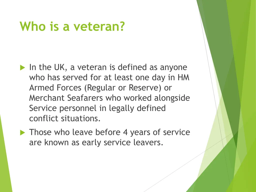 who is a veteran