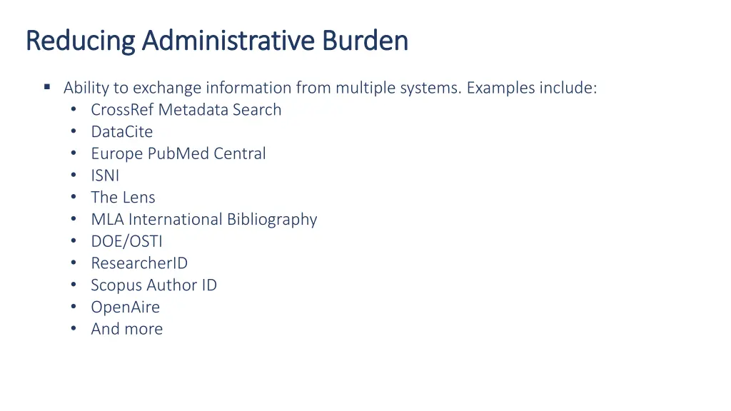 reducing administrative burden reducing 1