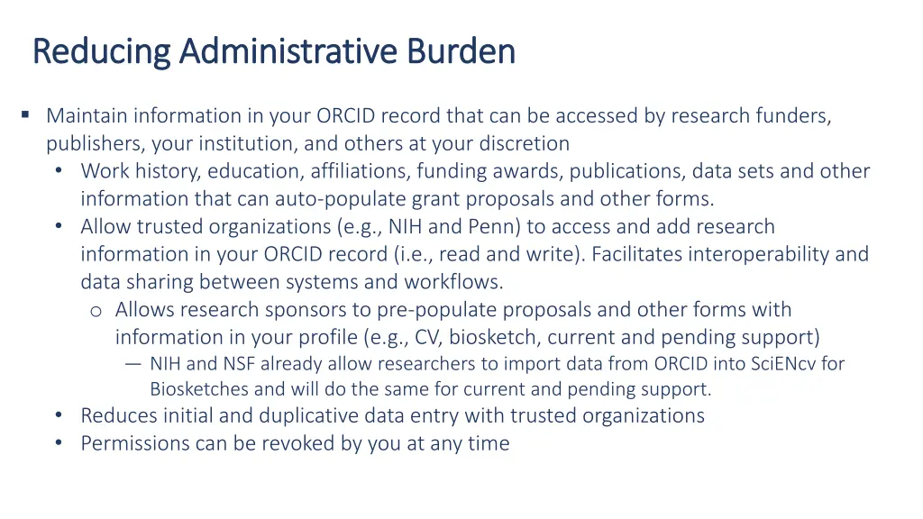 reducing administrative burden reducing