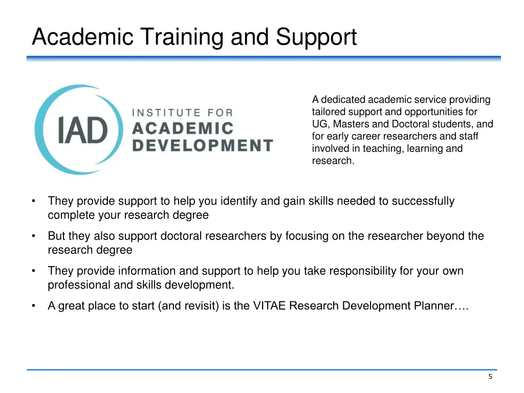 academic training and support 1