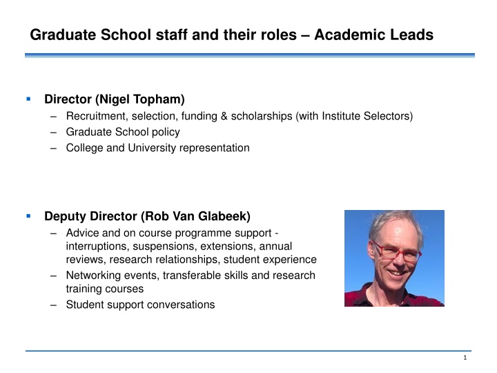 graduate school staff and their roles academic