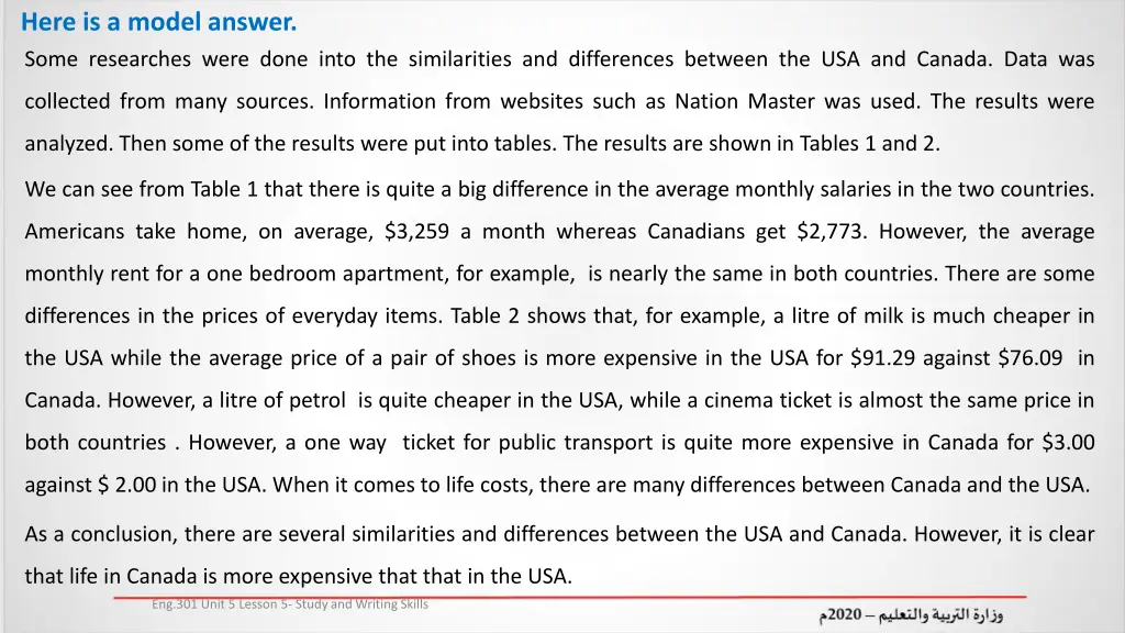 here is a model answer