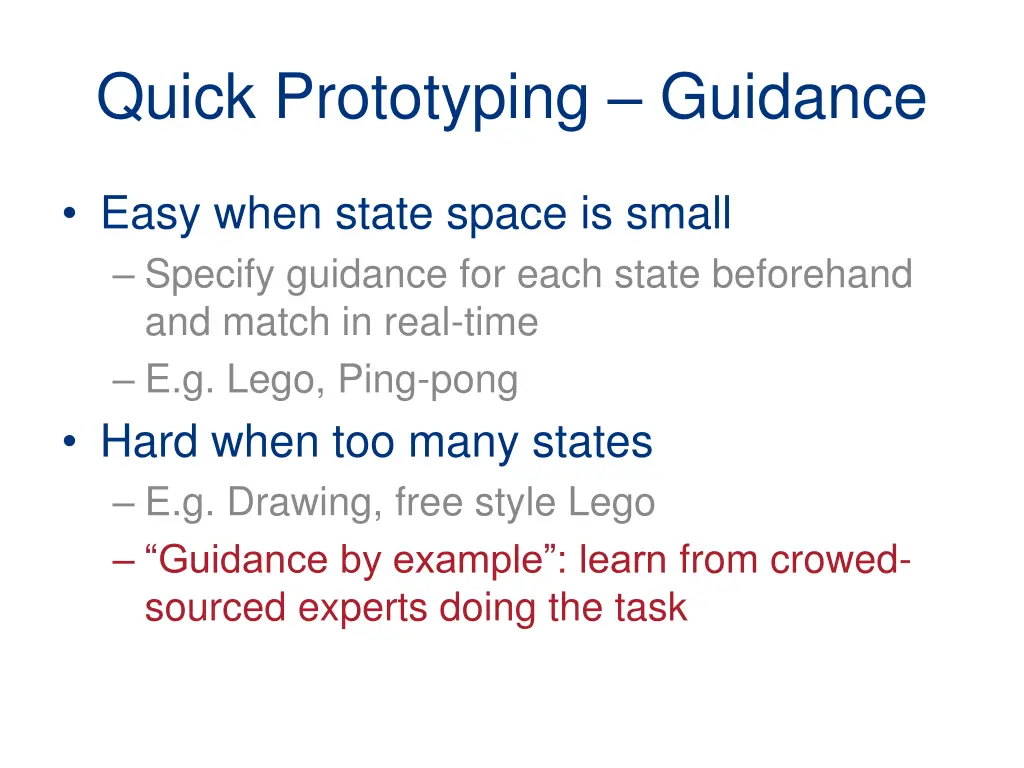 quick prototyping guidance