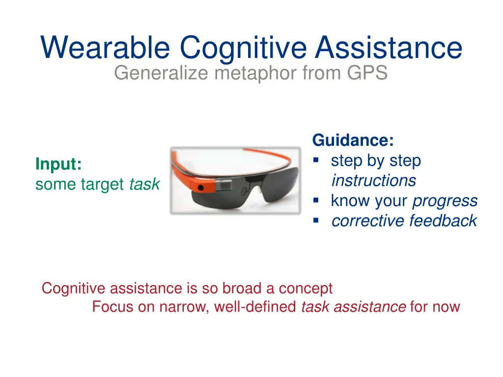 wearable cognitive assistance generalize metaphor 1