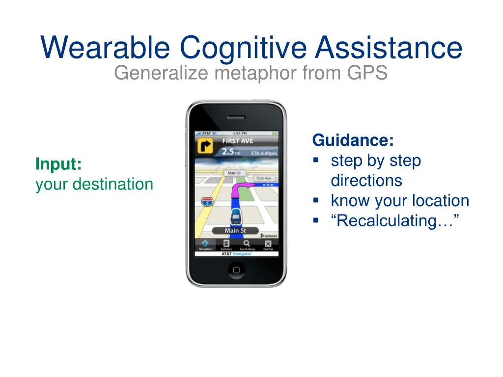 wearable cognitive assistance generalize metaphor