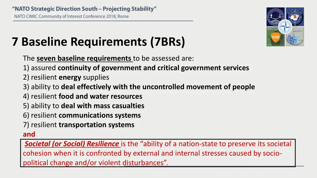 7 baseline requirements 7brs