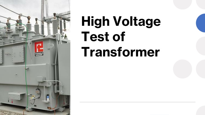 high voltage test of transformer