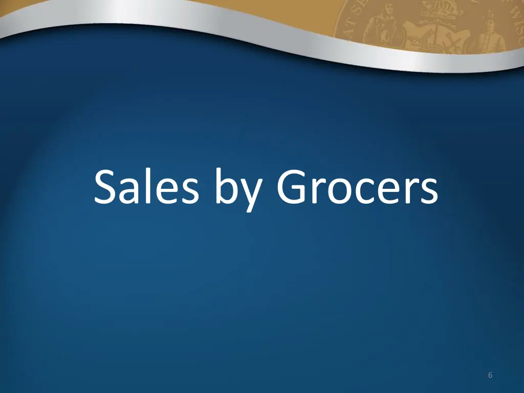 sales by grocers