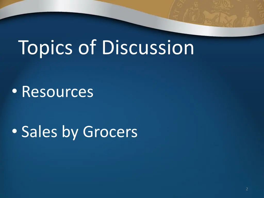 topics of discussion