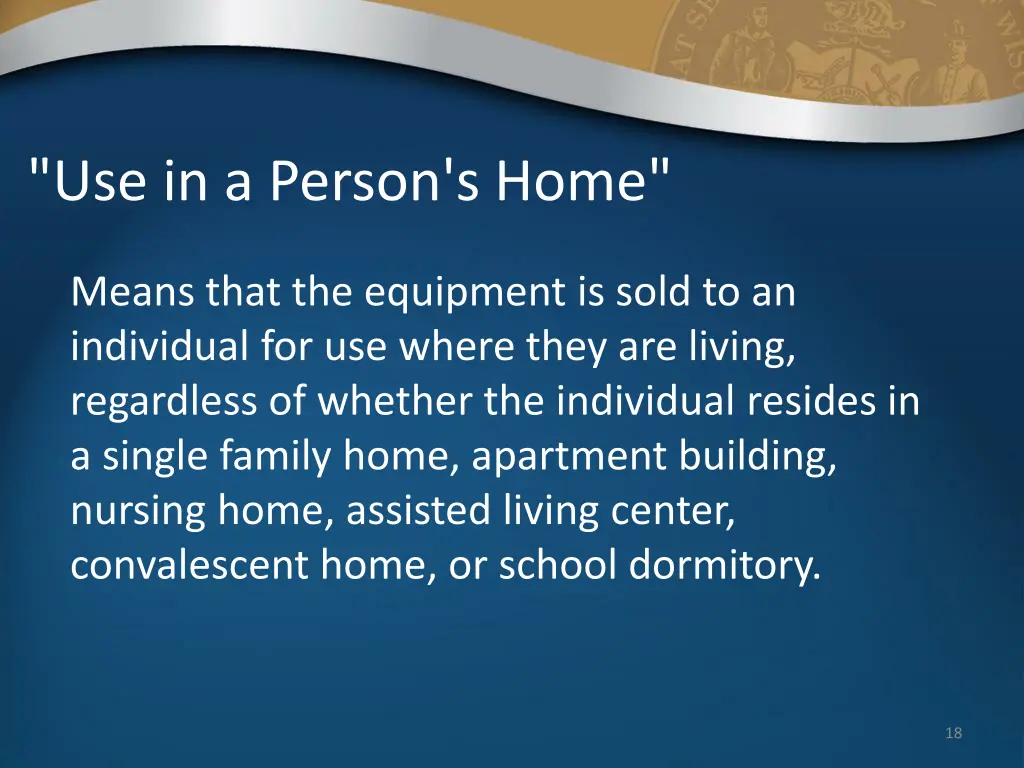 use in a person s home