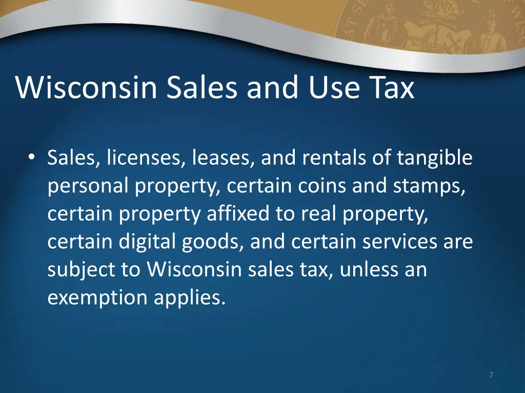 wisconsin sales and use tax