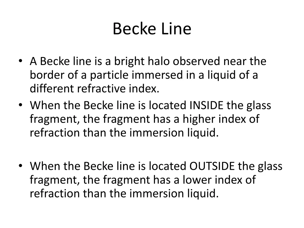 becke line