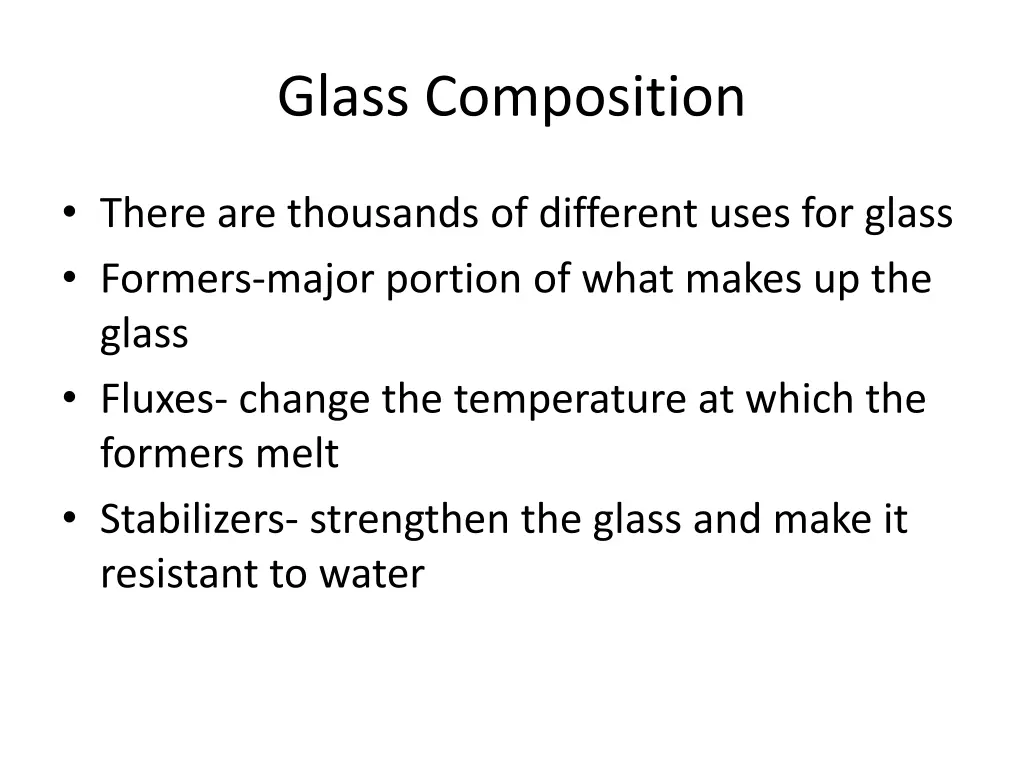 glass composition