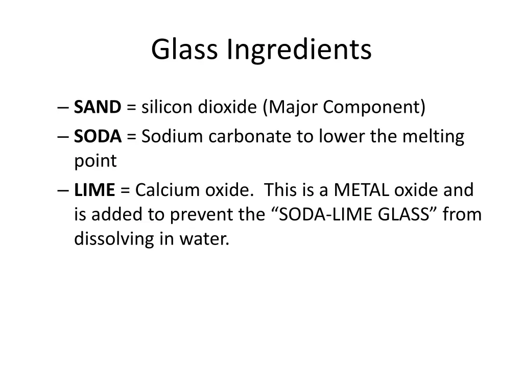 glass ingredients