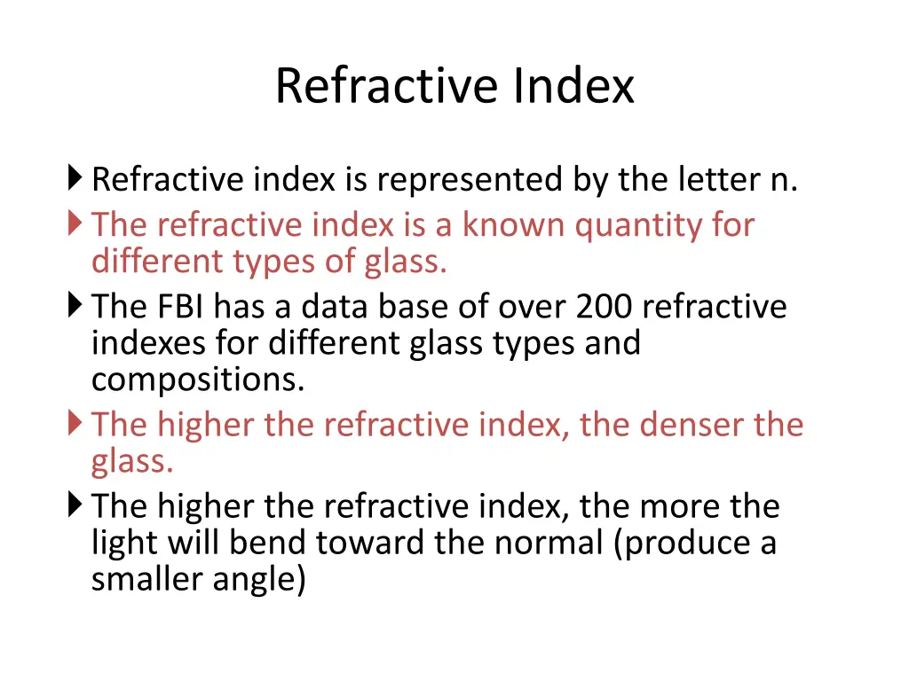 refractive index