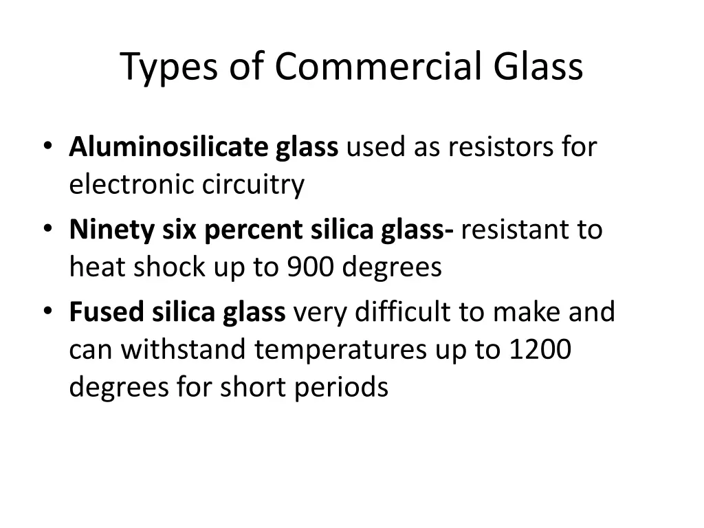 types of commercial glass