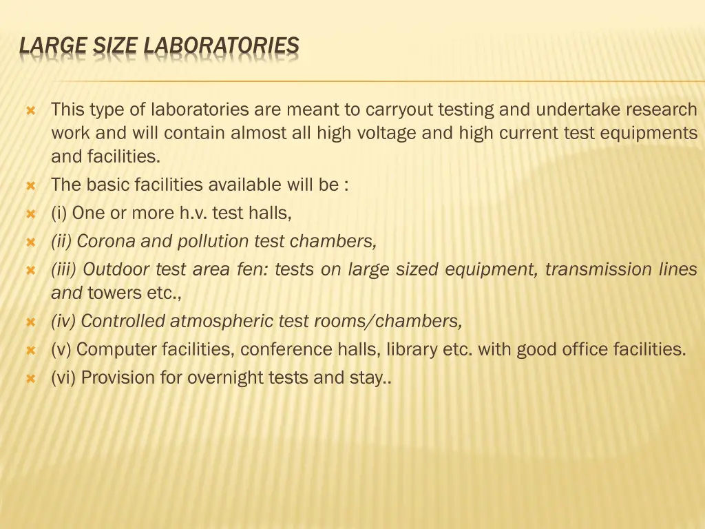 large size laboratories