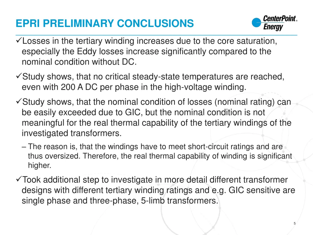 epri preliminary conclusions 1