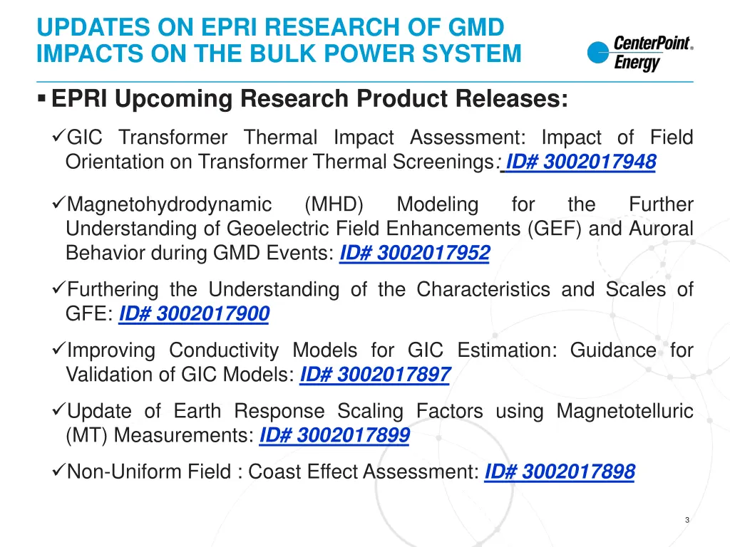 updates on epri research of gmd impacts 1