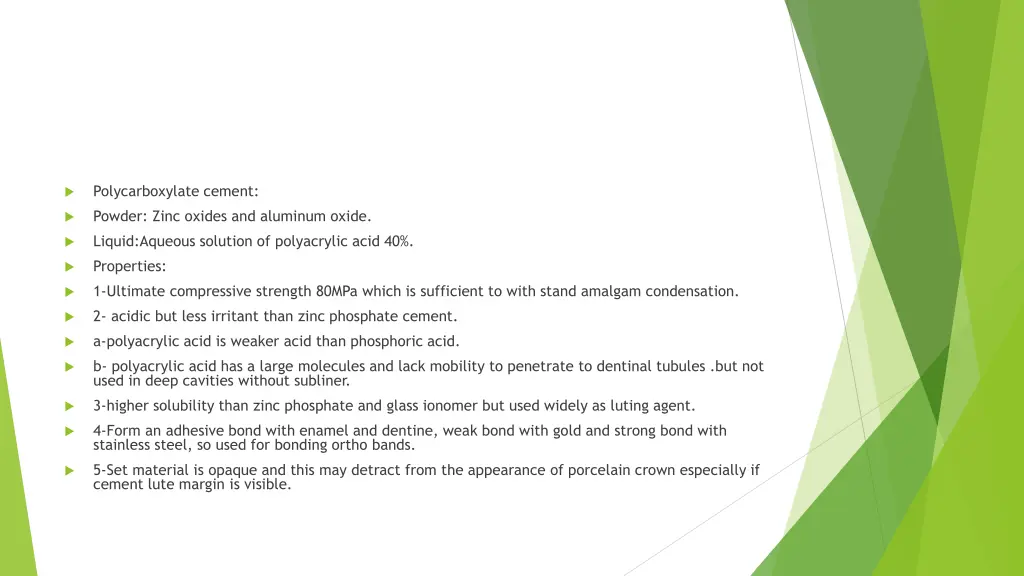 polycarboxylate cement