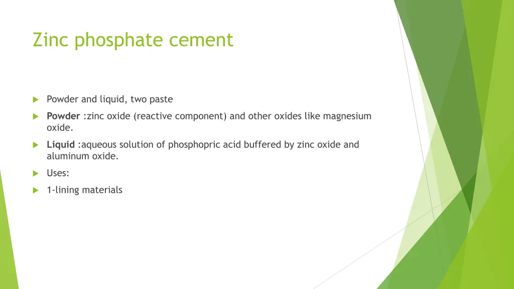 zinc phosphate cement