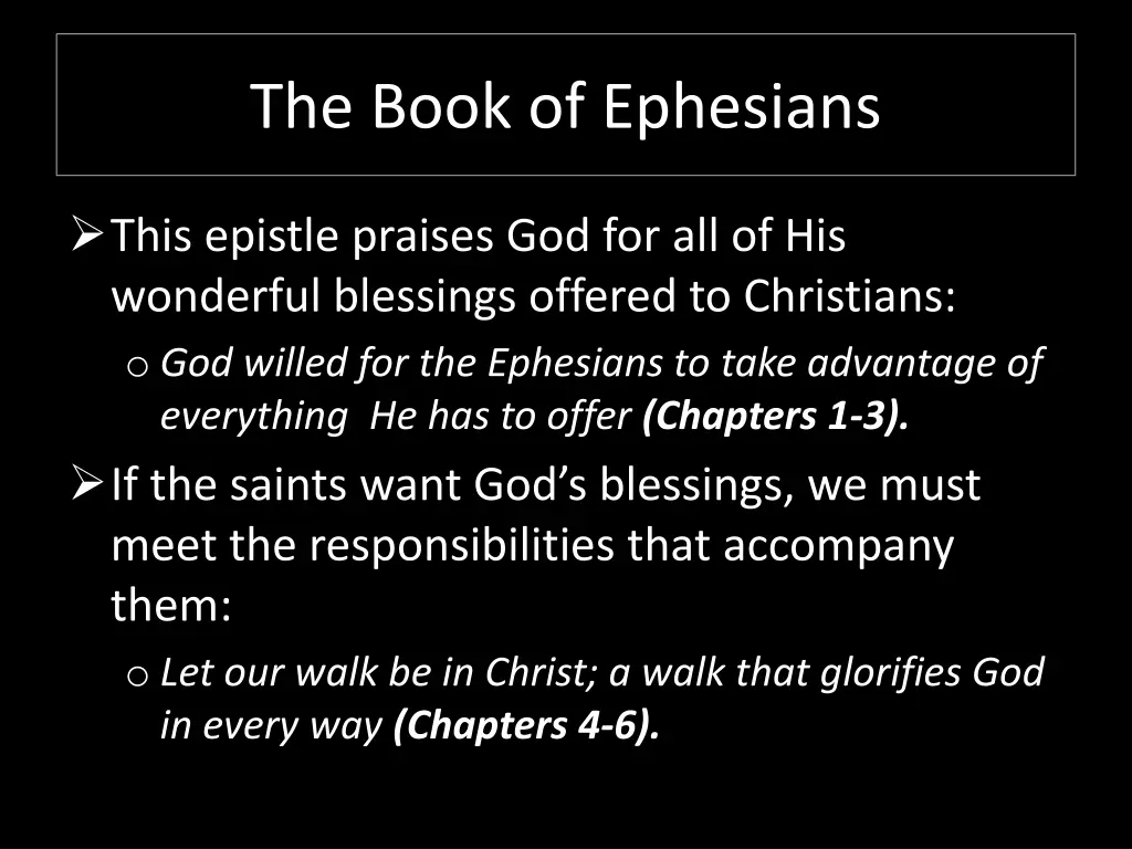 the book of ephesians