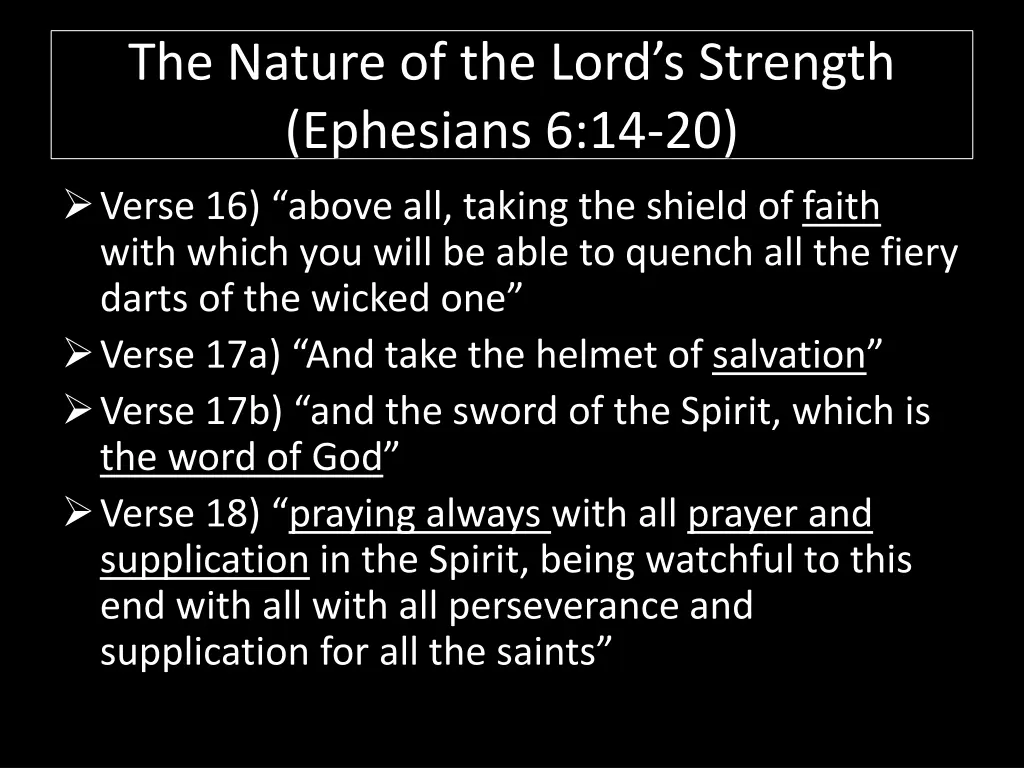 the nature of the lord s strength ephesians 1