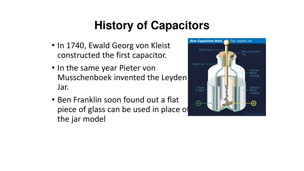 history of capacitors