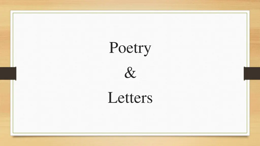 poetry letters