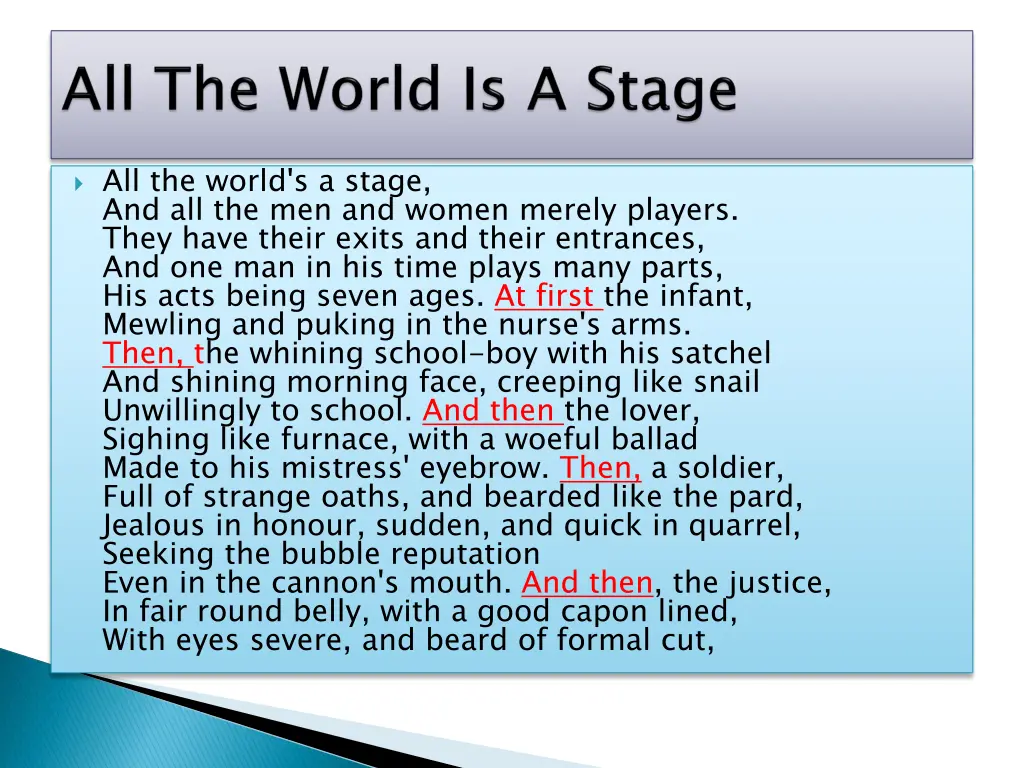 all the world s a stage and all the men and women