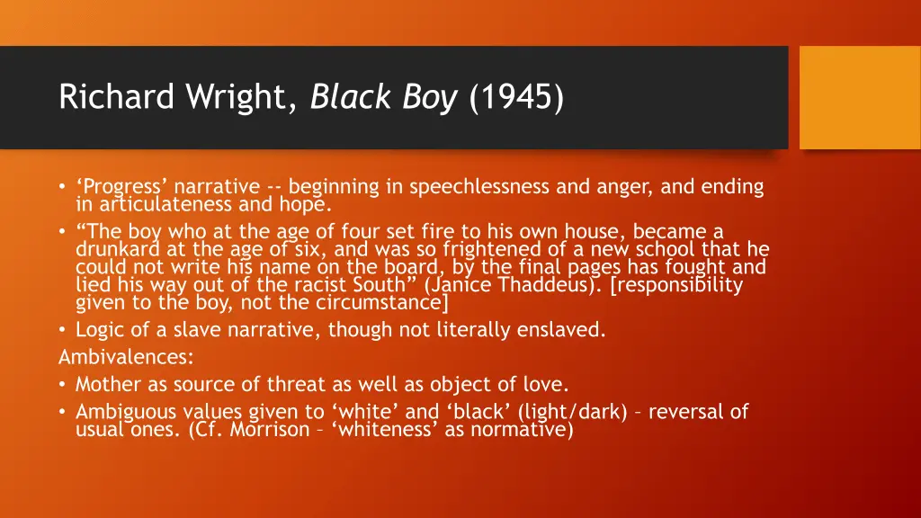 richard wright black boy 1945