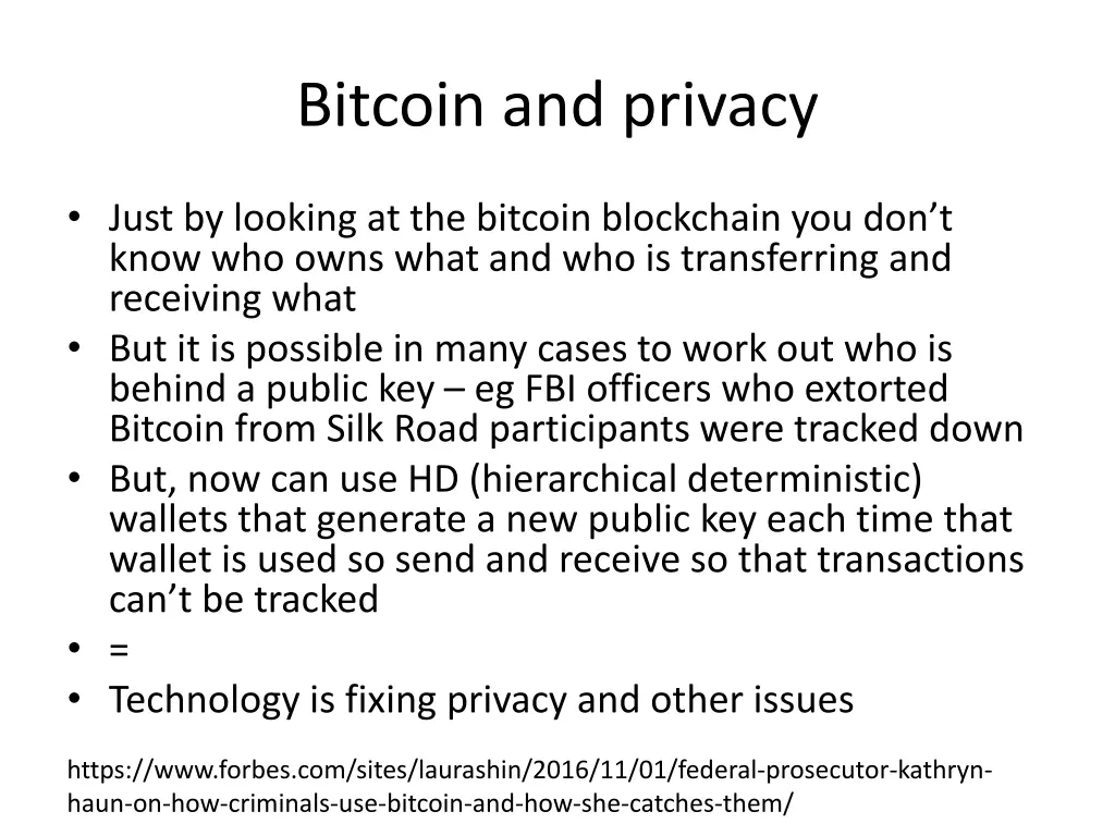 bitcoin and privacy 1