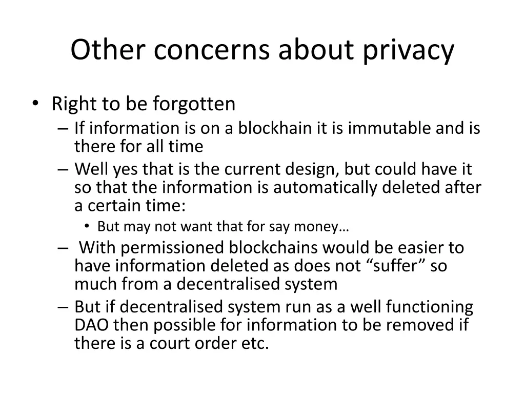 other concerns about privacy