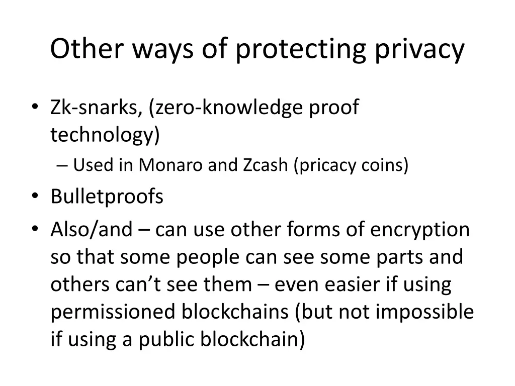 other ways of protecting privacy