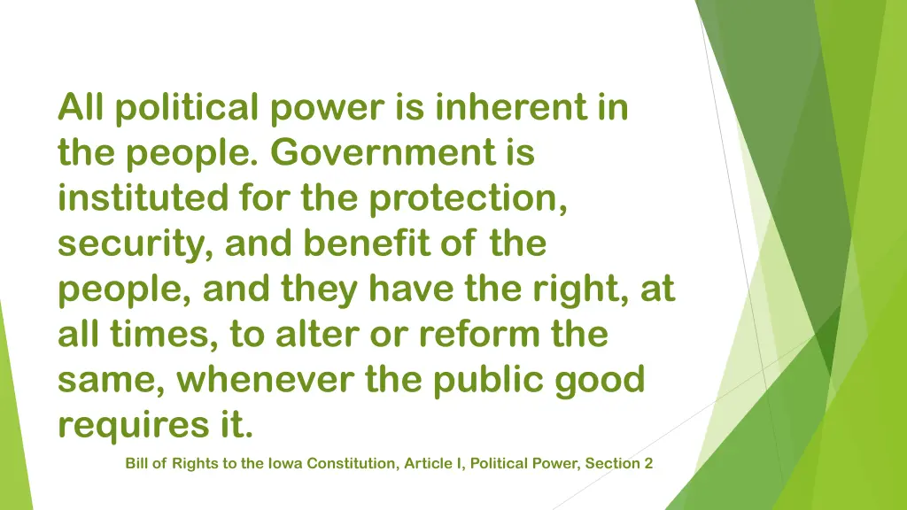 all political power is inherent in the people