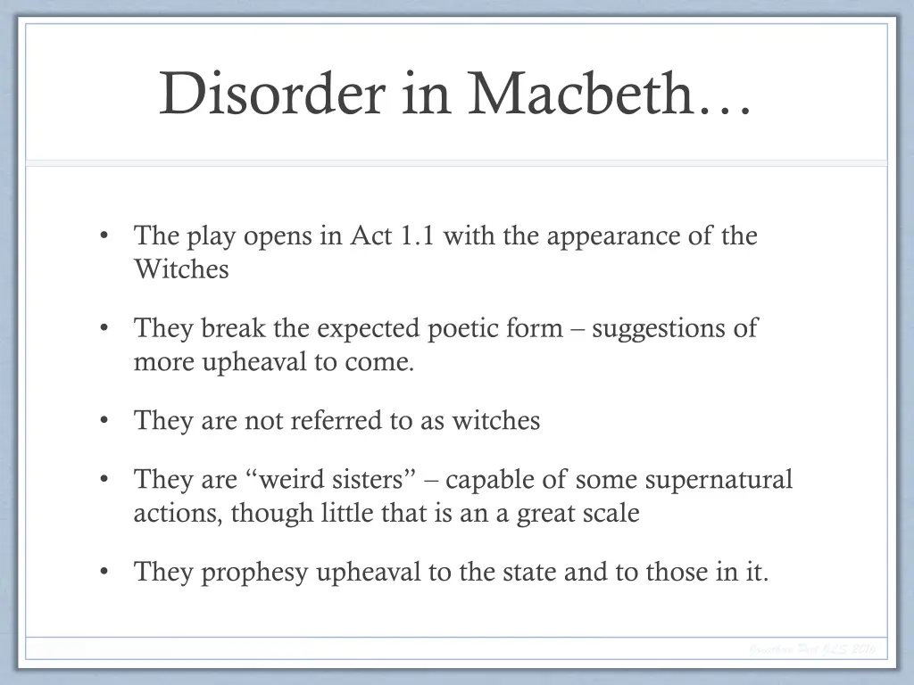 disorder in macbeth