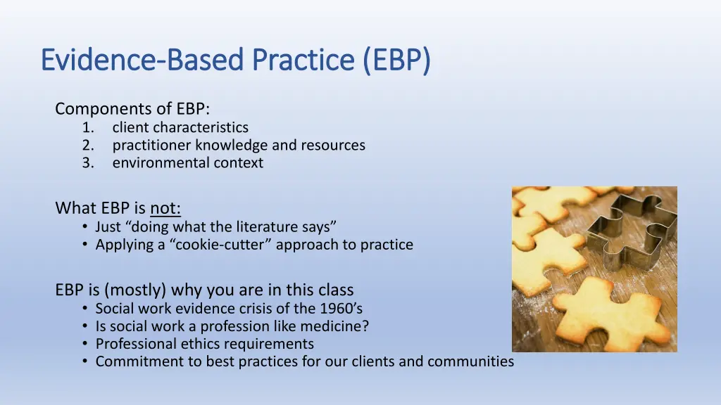 evidence evidence based practice ebp based