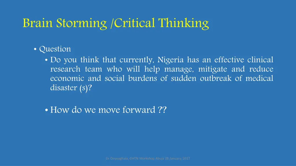 brain storming critical thinking