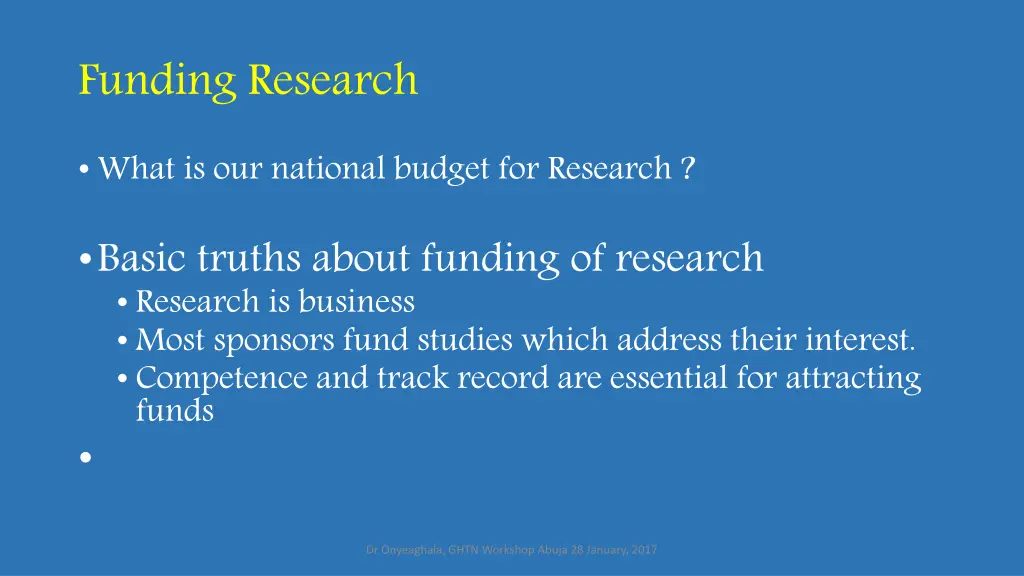 funding research