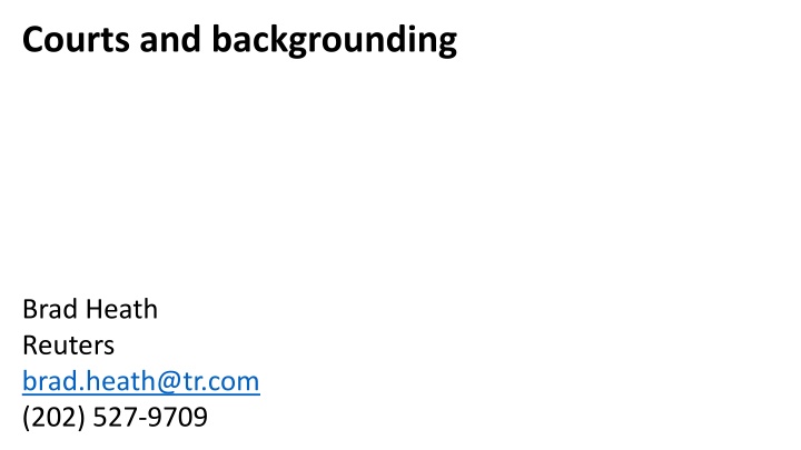 courts and backgrounding