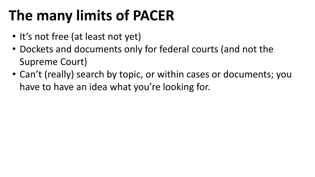 the many limits of pacer