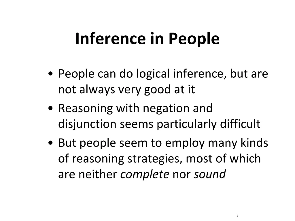 inference in people