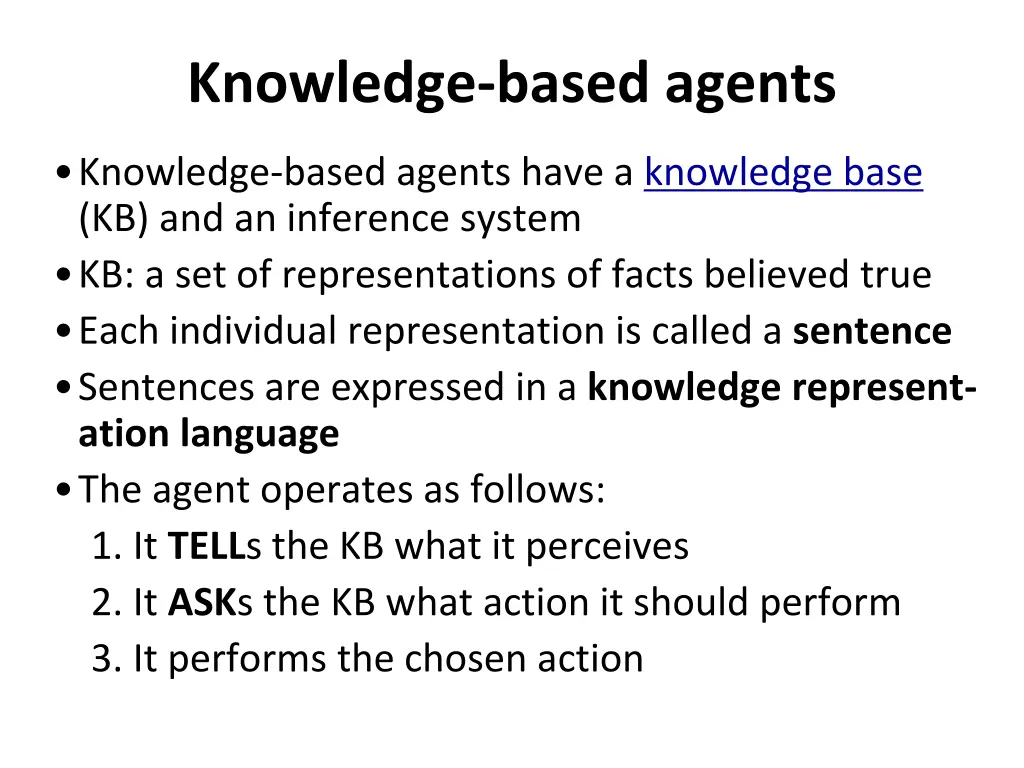 knowledge based agents 1