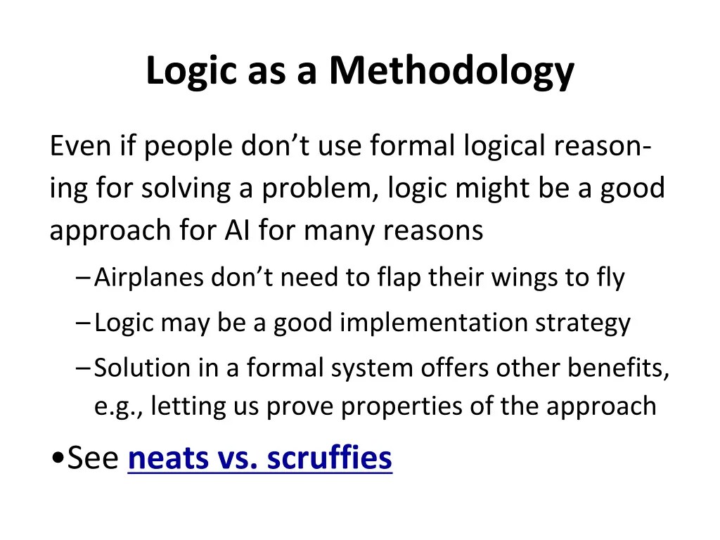 logic as a methodology