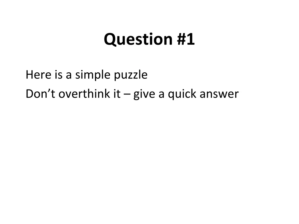 question 1