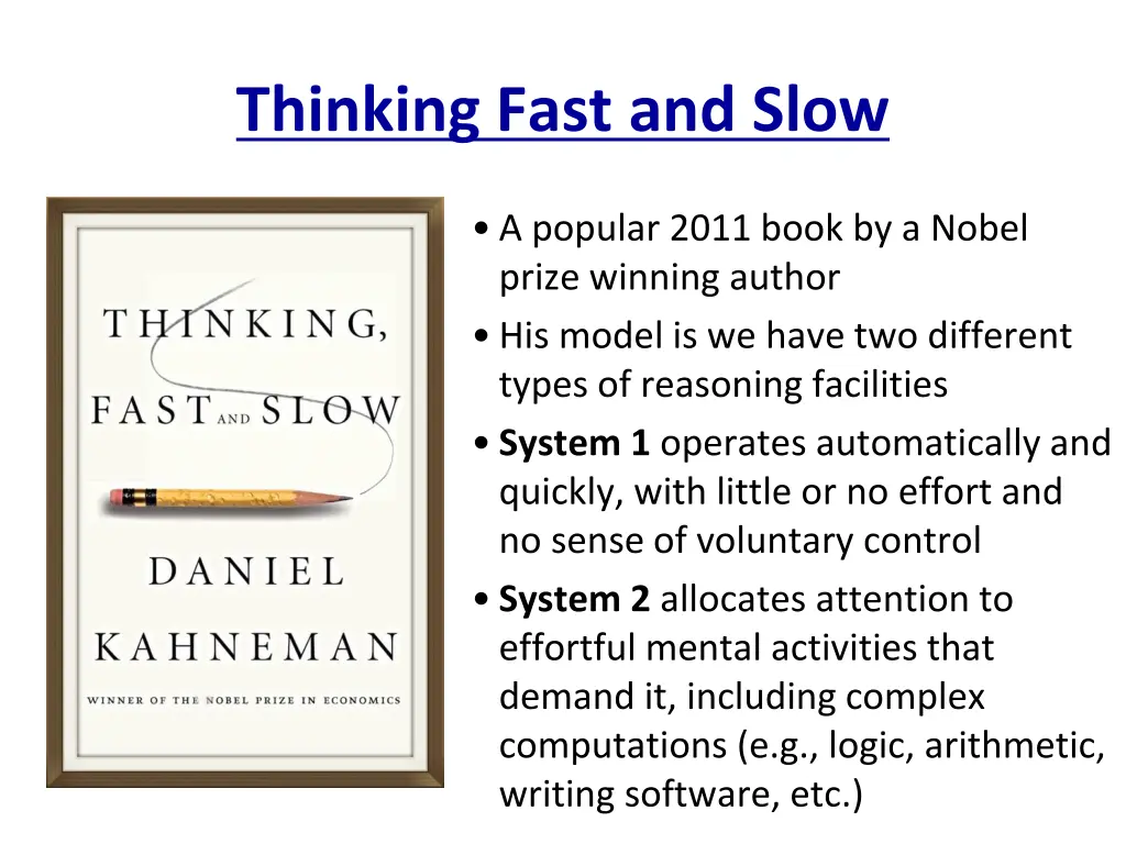 thinking fast and slow