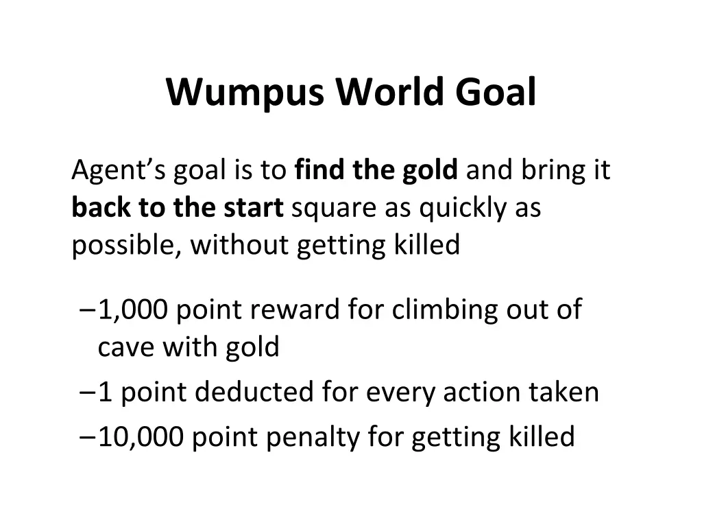 wumpus world goal